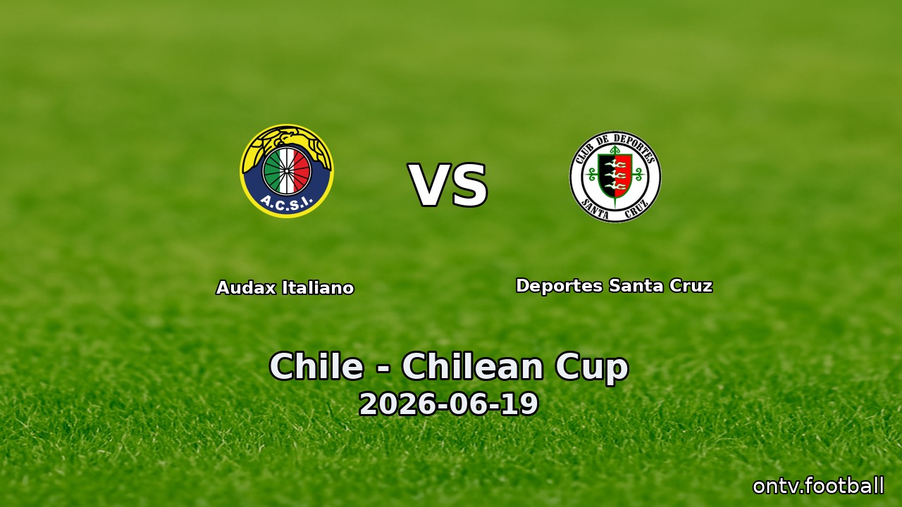 Audax Italiano vs Deportes Santa Cruz