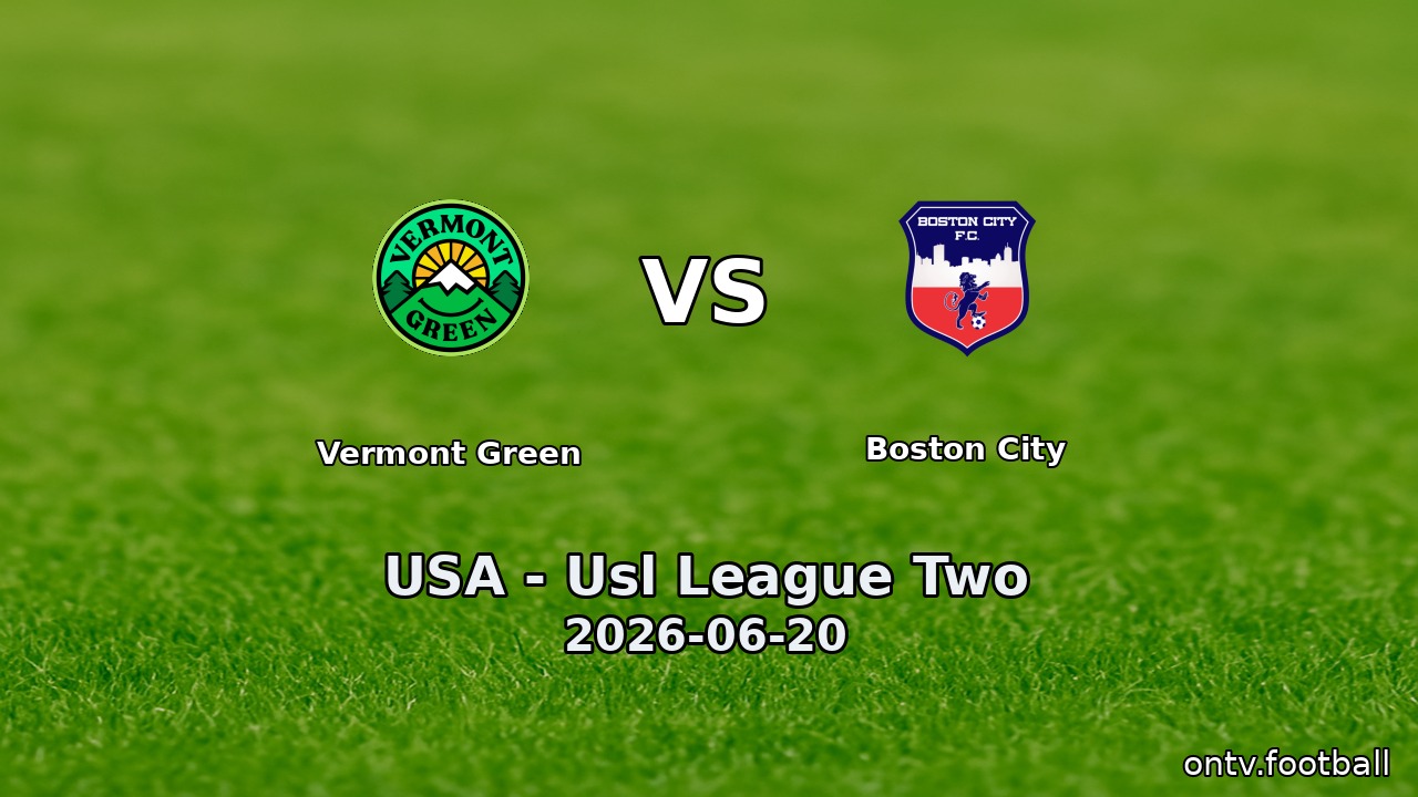Vermont Green vs Boston City
