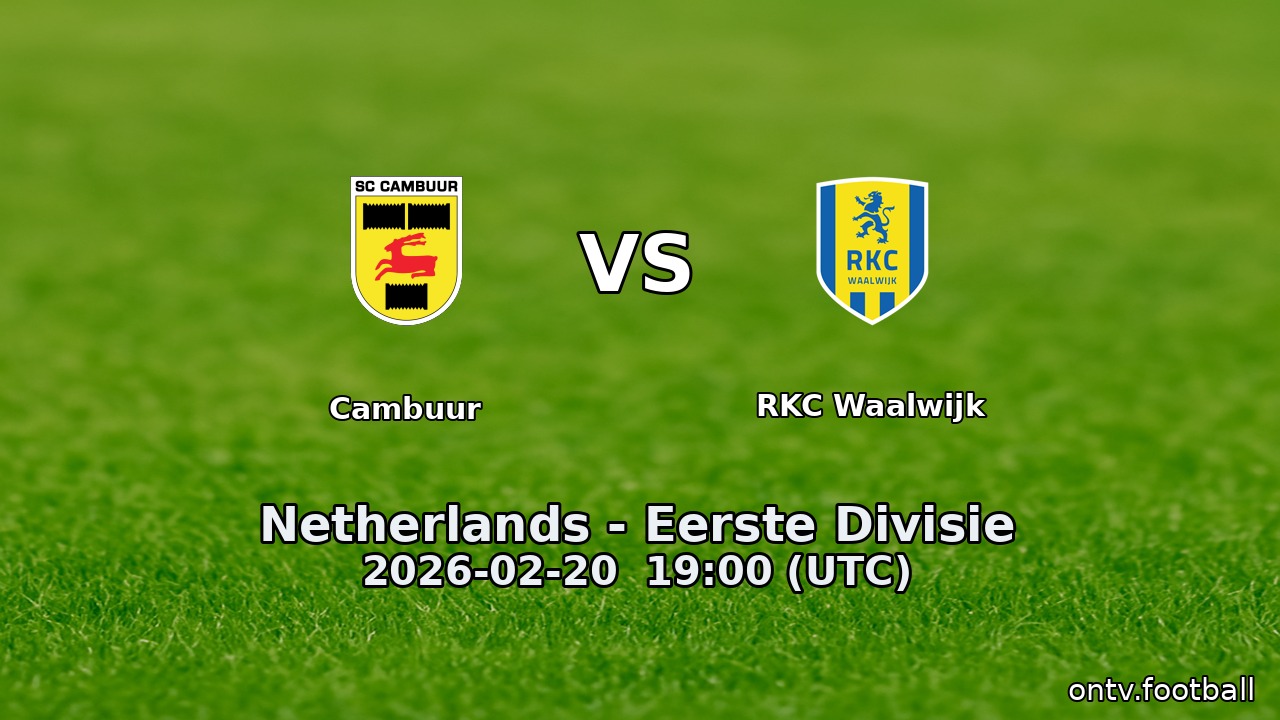 Cambuur vs RKC Waalwijk