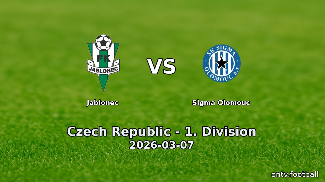 Jablonec vs Sigma Olomouc