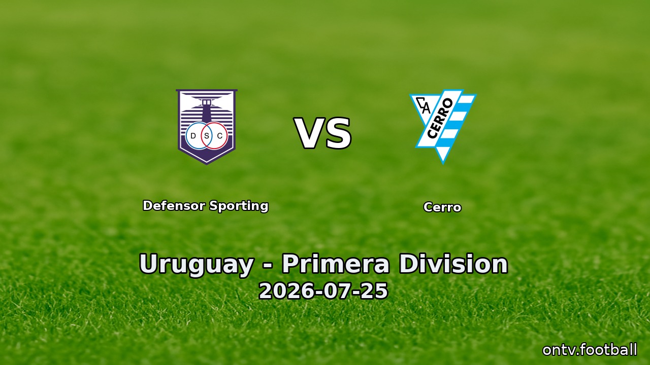 Defensor Sporting vs Cerro