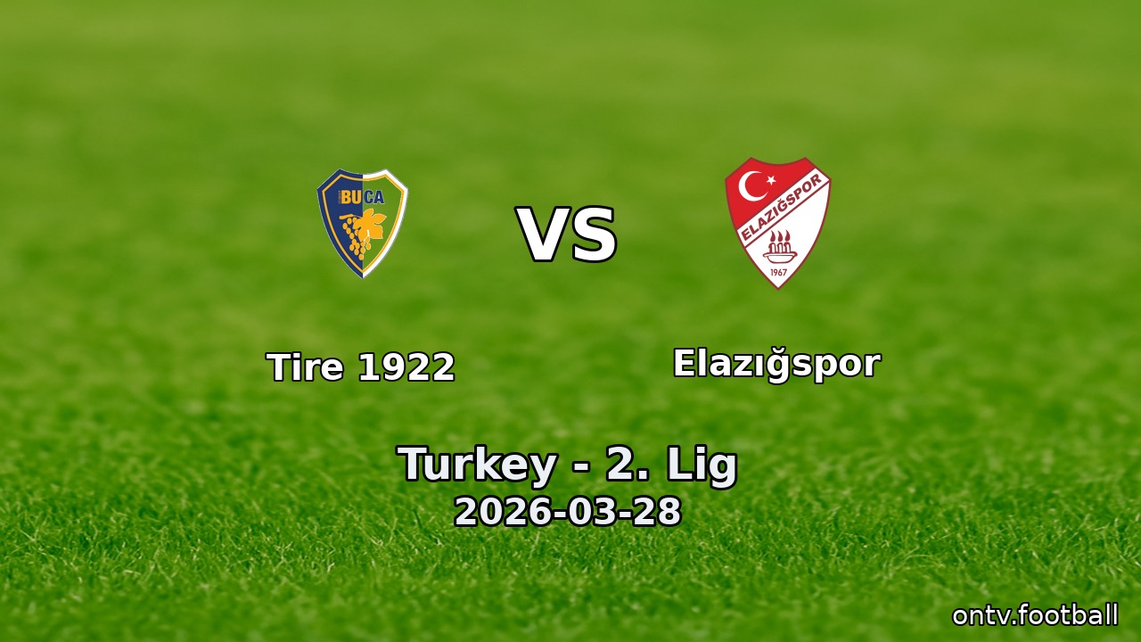 Tire 1922 vs Elazığspor