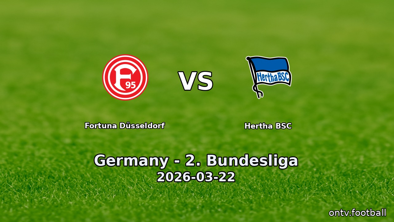 Fortuna Düsseldorf vs Hertha BSC