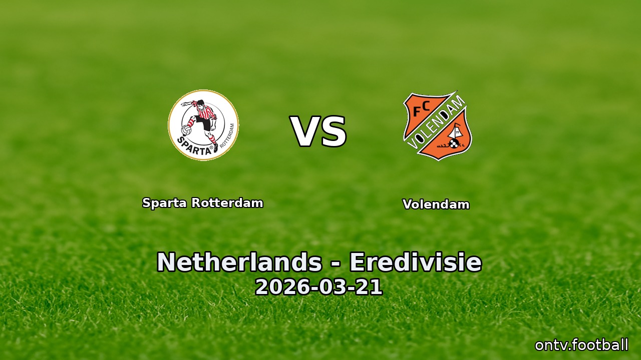 Sparta Rotterdam vs Volendam