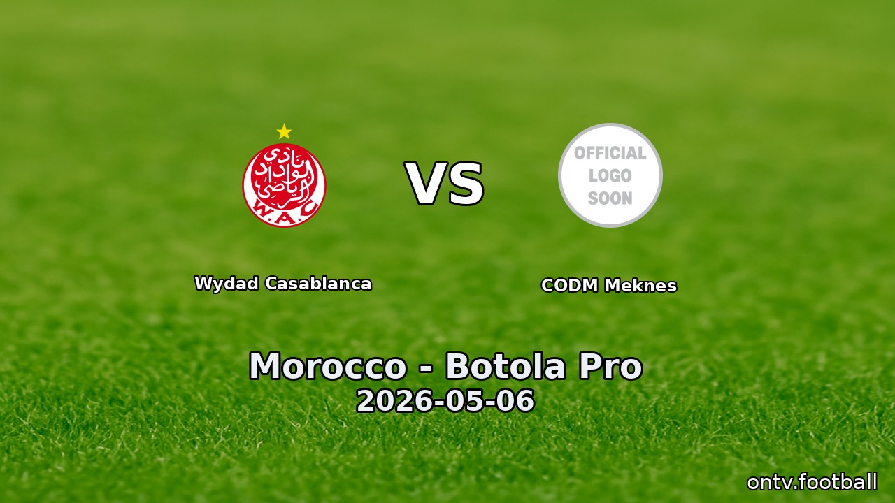 Wydad Casablanca vs CODM Meknes