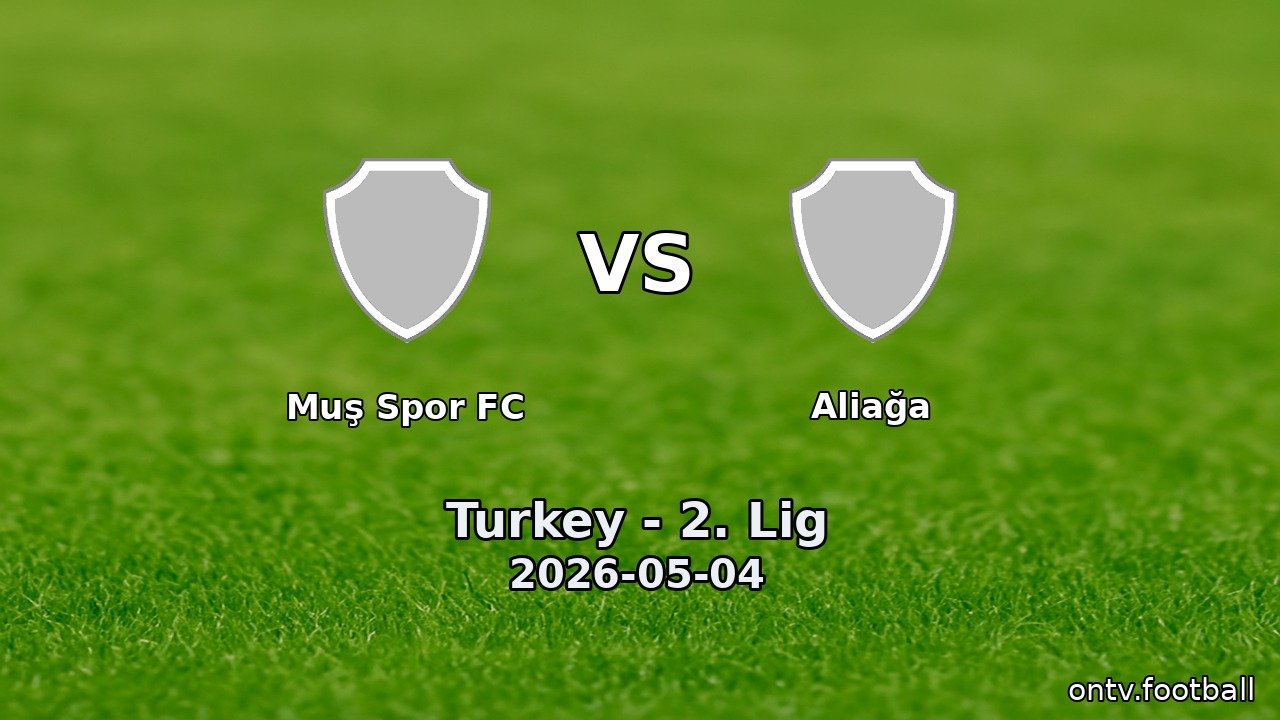 Muş Spor FC vs Aliağa