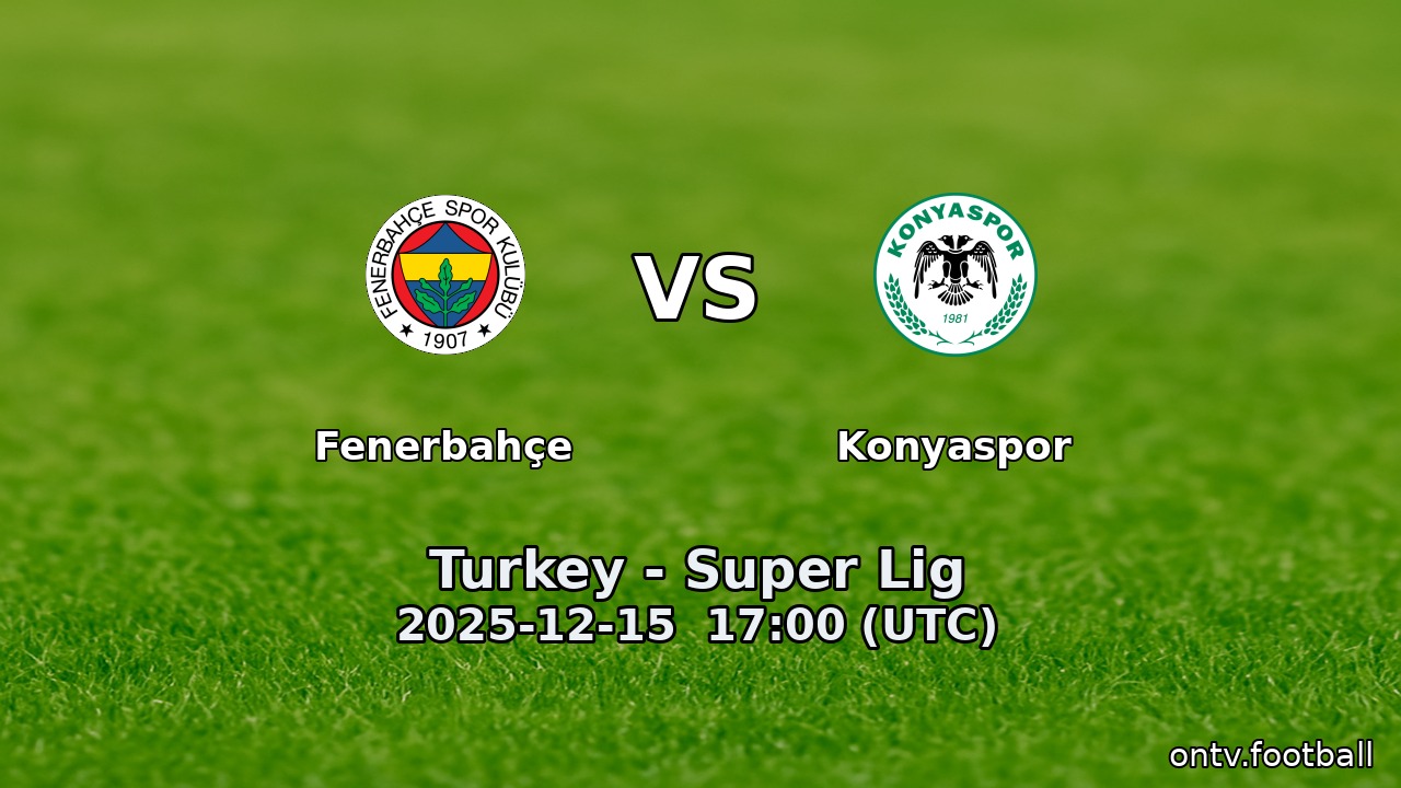 Fenerbahçe vs Konyaspor