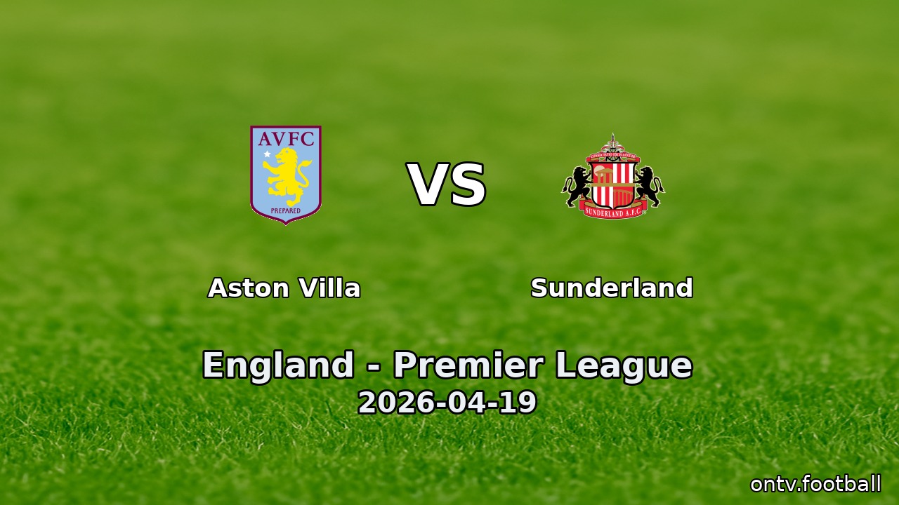 Aston Villa vs Sunderland