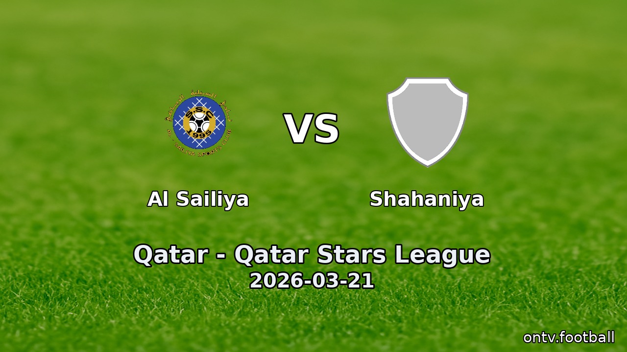 Al Sailiya vs Shahaniya