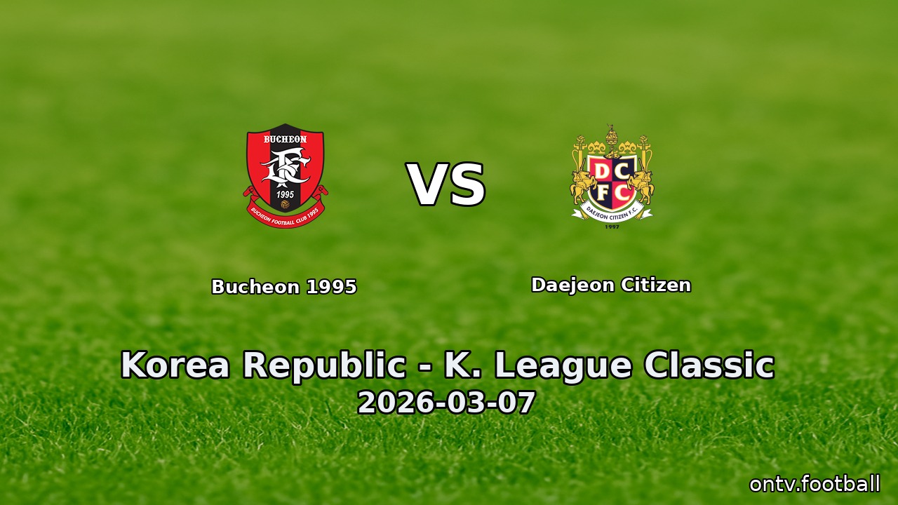 Bucheon 1995 vs Daejeon Citizen
