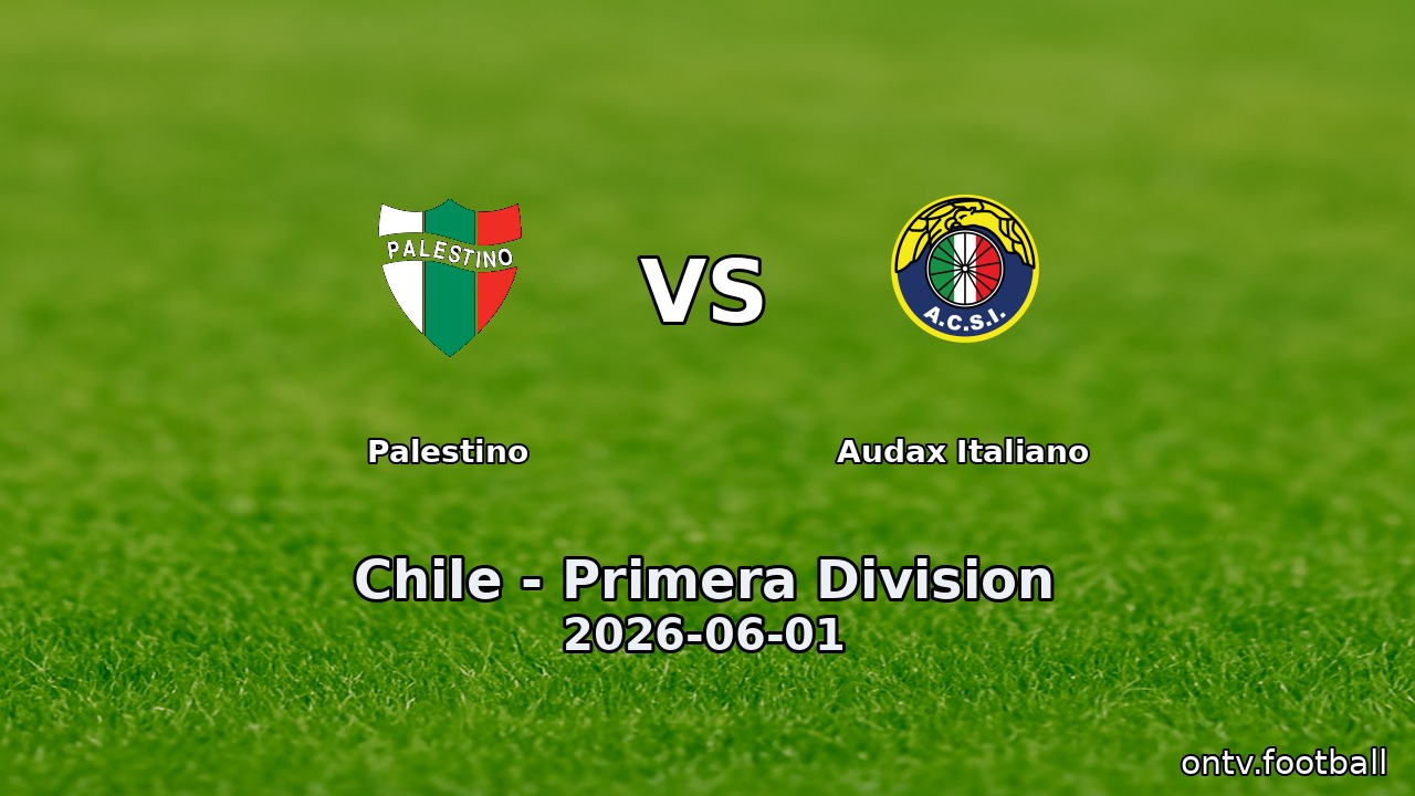 Palestino vs Audax Italiano