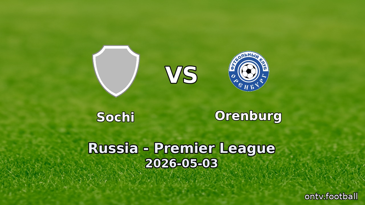 Sochi vs Orenburg