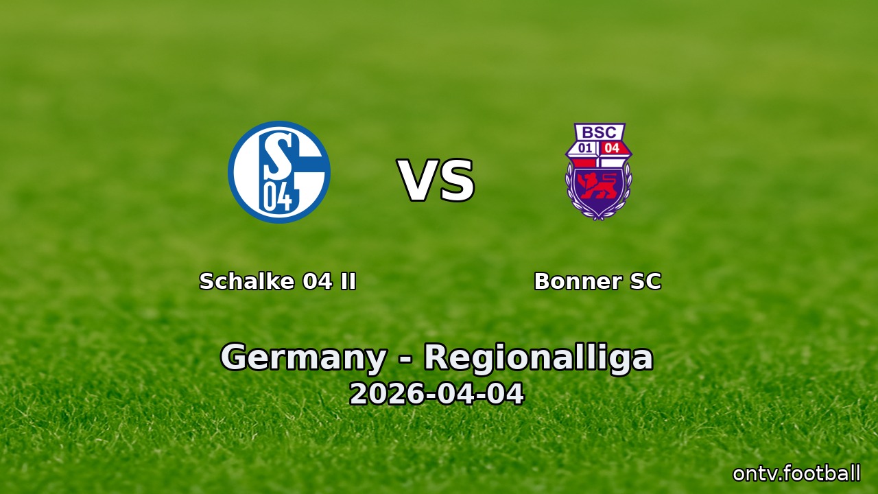 Schalke 04 II vs Bonner SC
