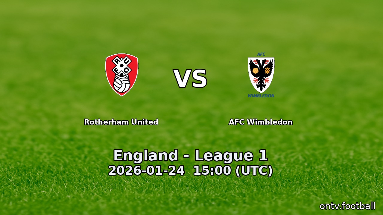 Rotherham United vs AFC Wimbledon