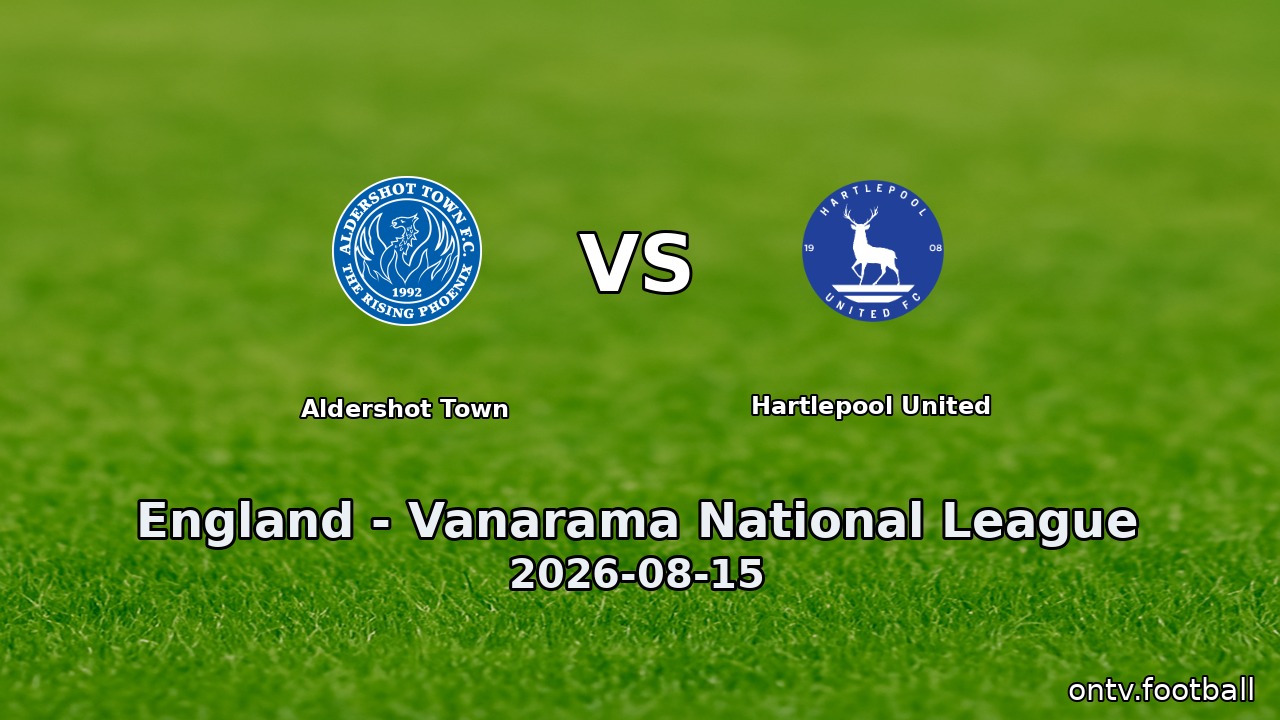 Aldershot Town vs Hartlepool United