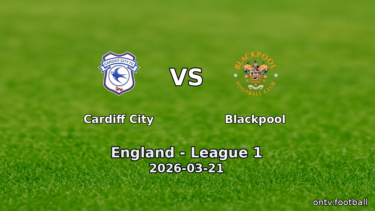 Cardiff City vs Blackpool