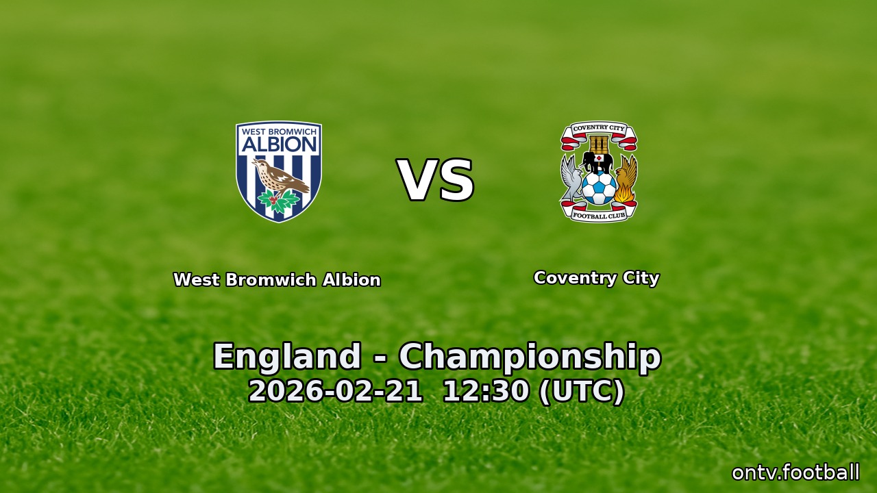 West Bromwich Albion vs Coventry City