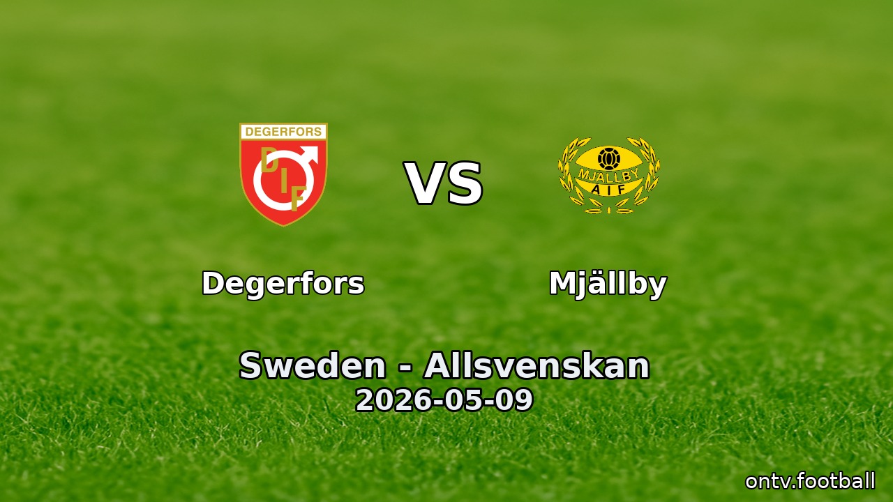Degerfors vs Mjällby