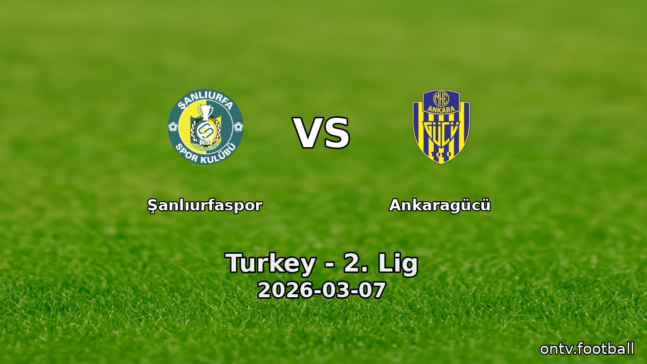 Şanlıurfaspor vs Ankaragücü