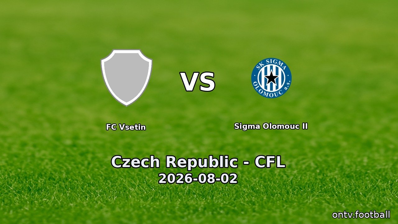 FC Vsetin vs Sigma Olomouc II