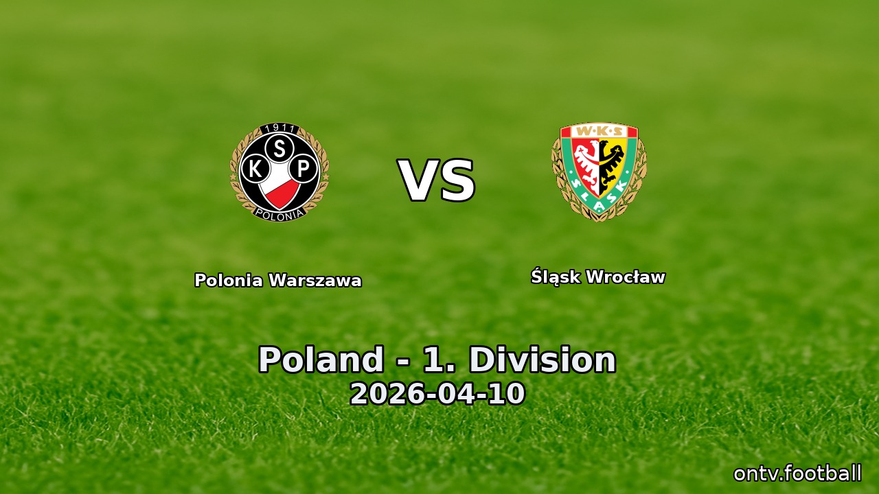 Polonia Warszawa vs Śląsk Wrocław
