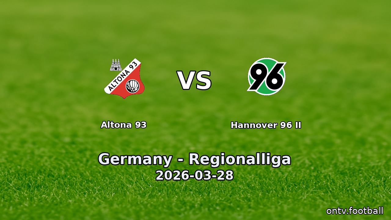 Altona 93 vs Hannover 96 II
