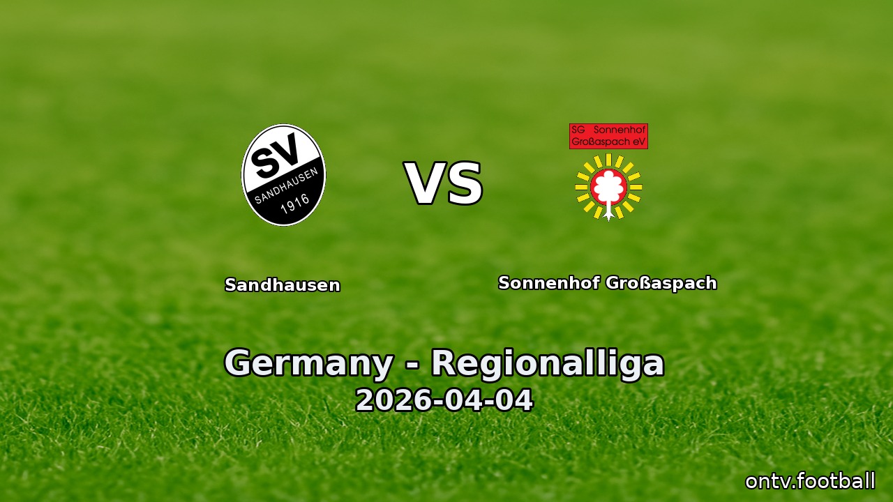 Sandhausen vs Sonnenhof Großaspach