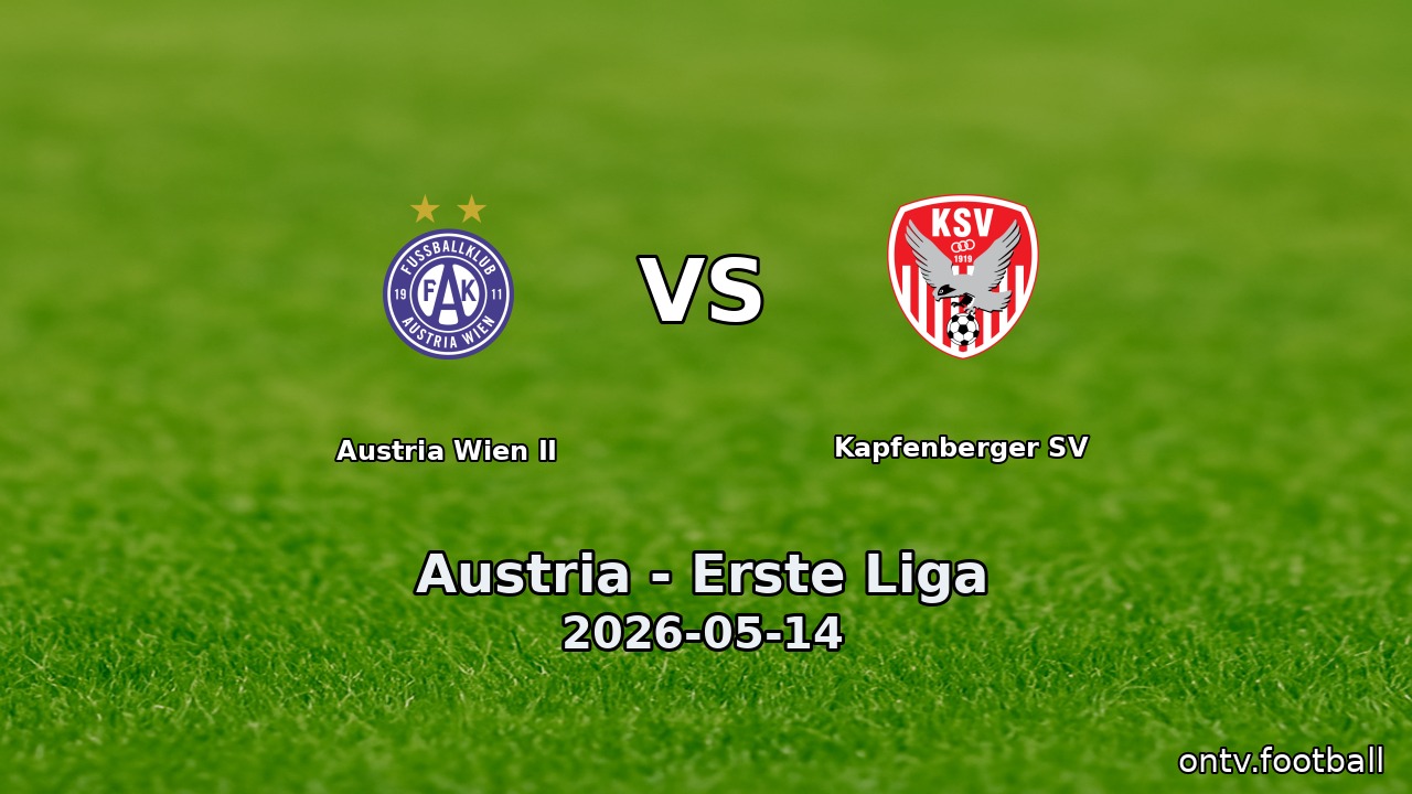 Austria Wien II vs Kapfenberger SV