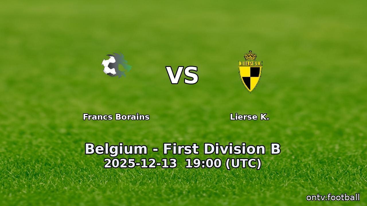 Francs Borains vs Lierse K.