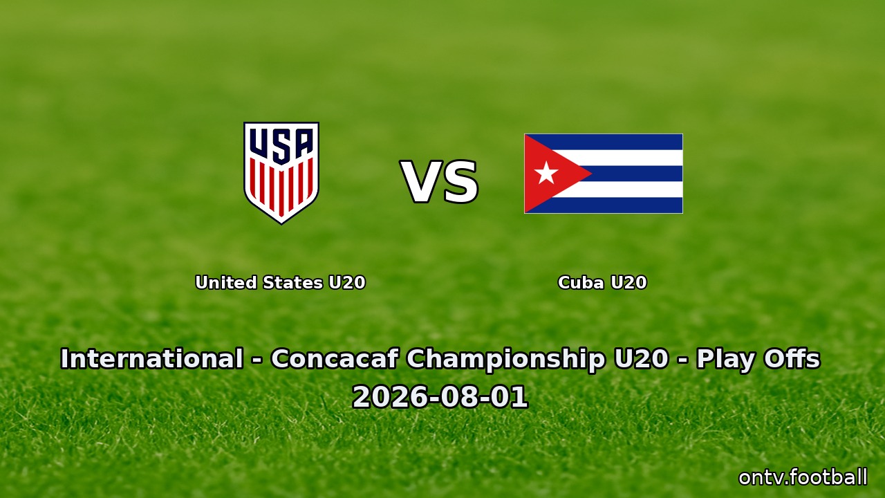 United States U20 vs Cuba U20
