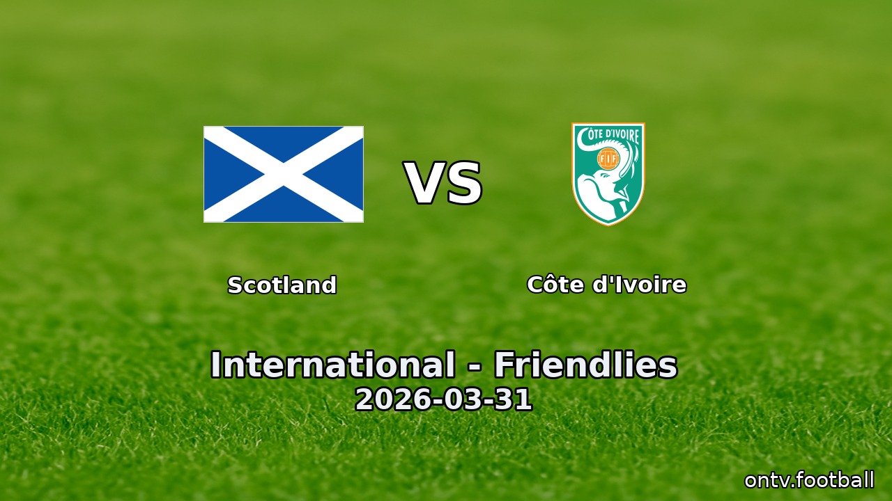 Scotland vs Côte d'Ivoire