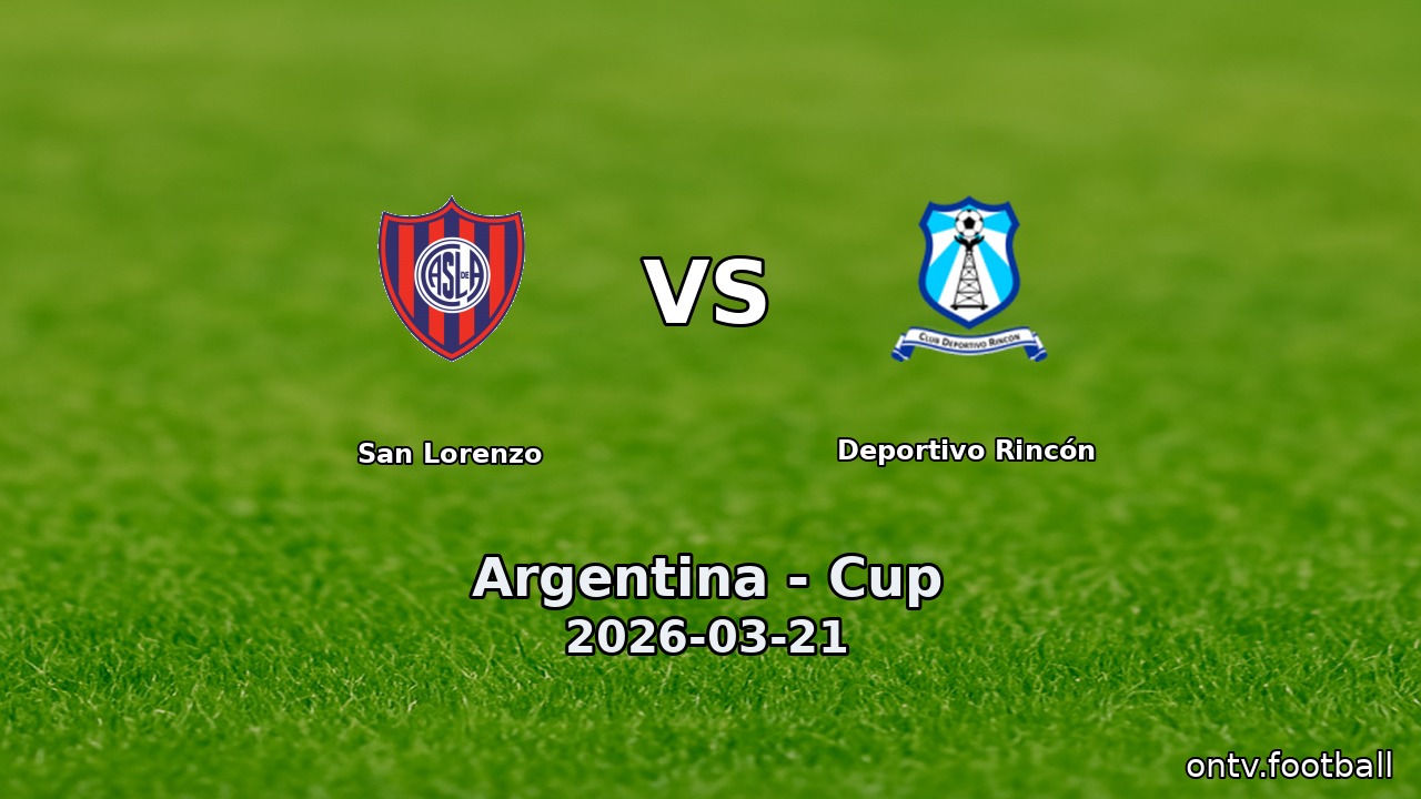 San Lorenzo vs Deportivo Rincón