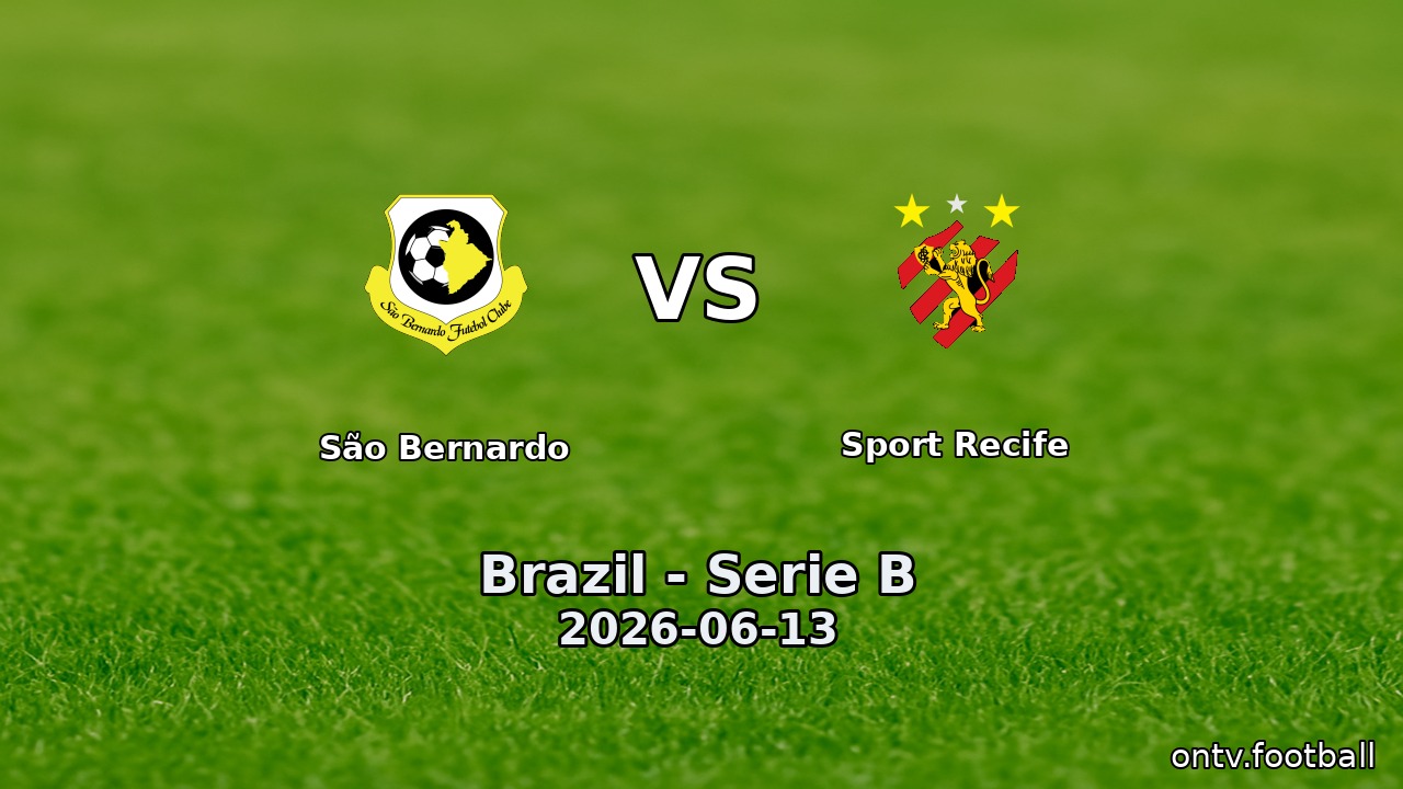 São Bernardo vs Sport Recife