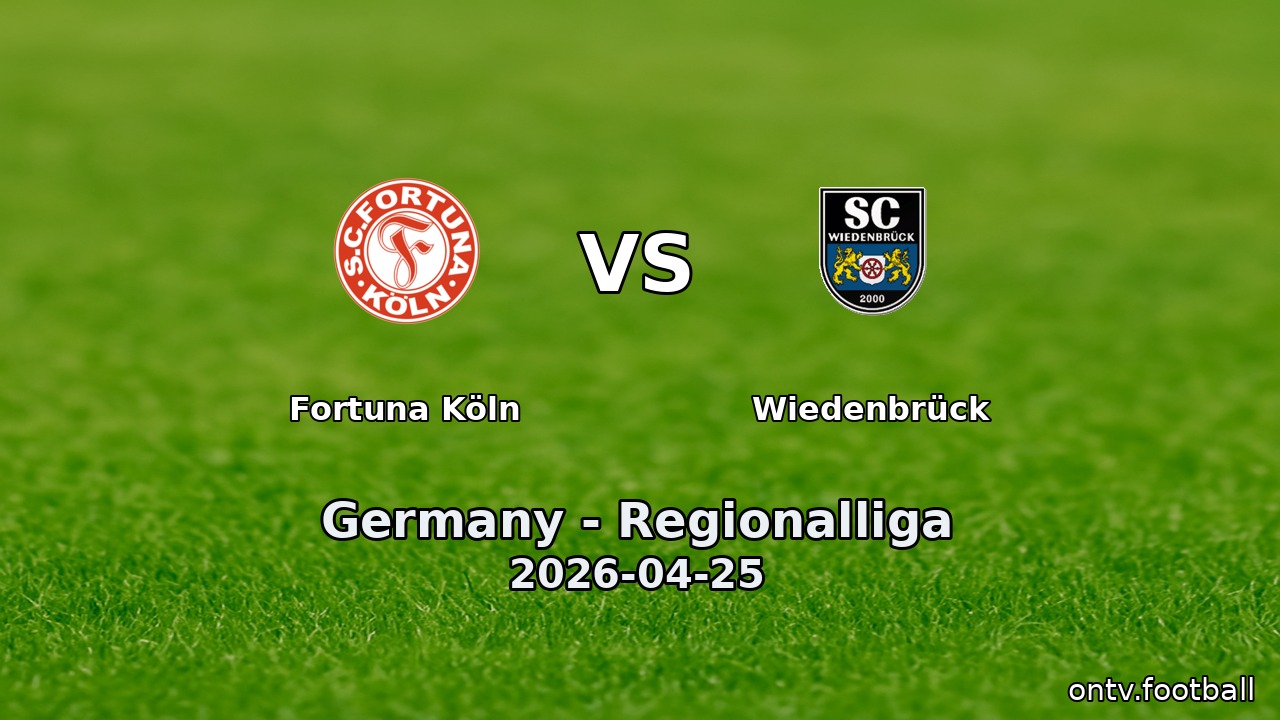 Fortuna Köln vs Wiedenbrück