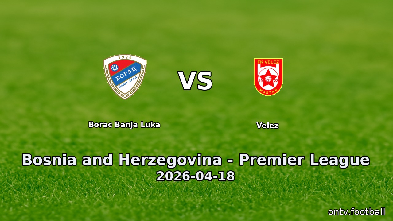 Borac Banja Luka vs Velez