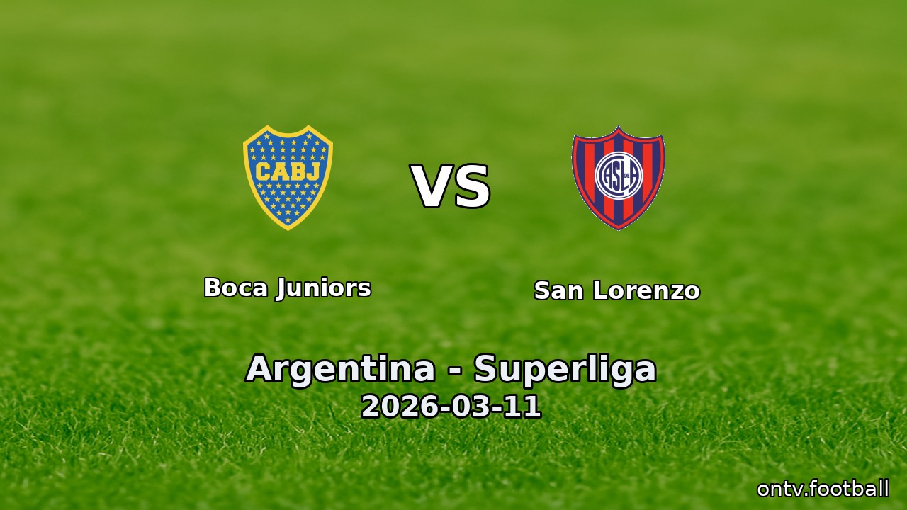 Boca Juniors vs San Lorenzo