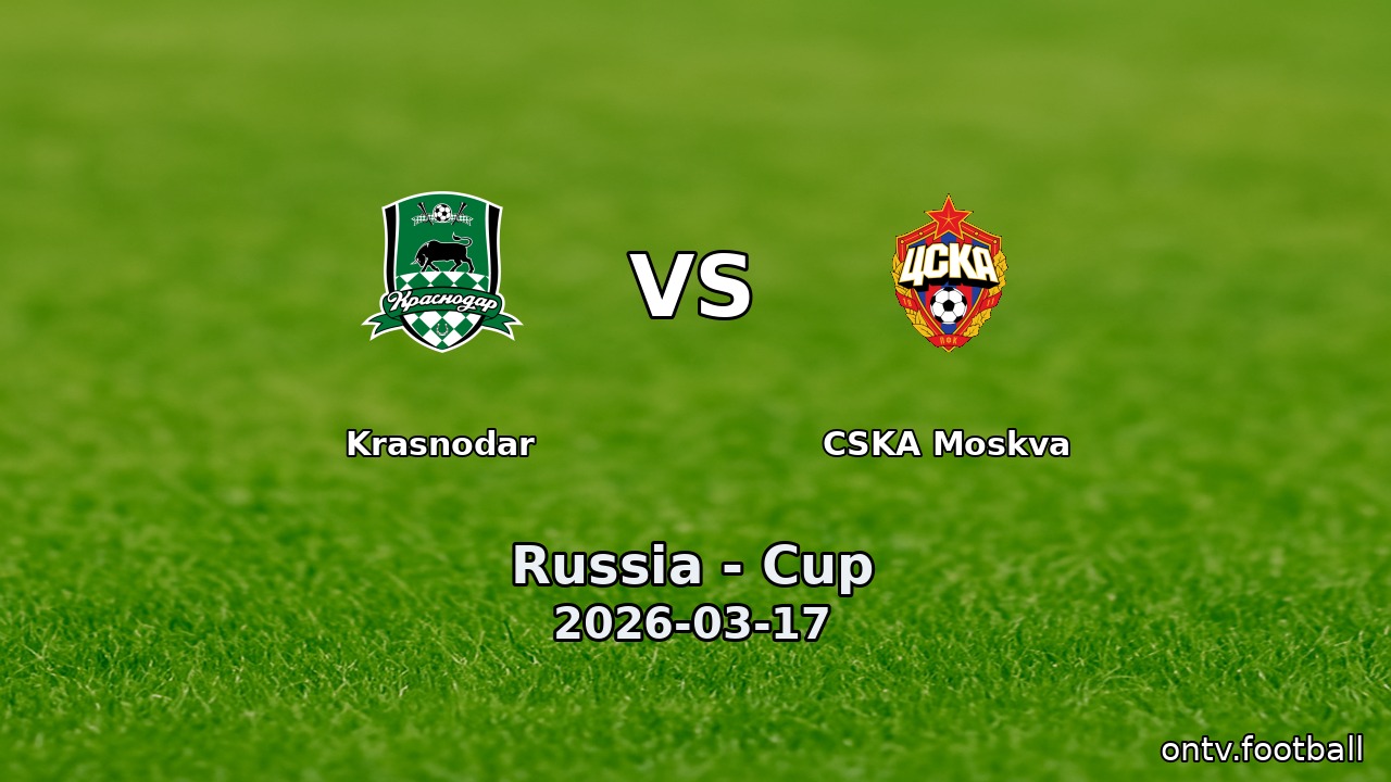 Krasnodar vs CSKA Moskva