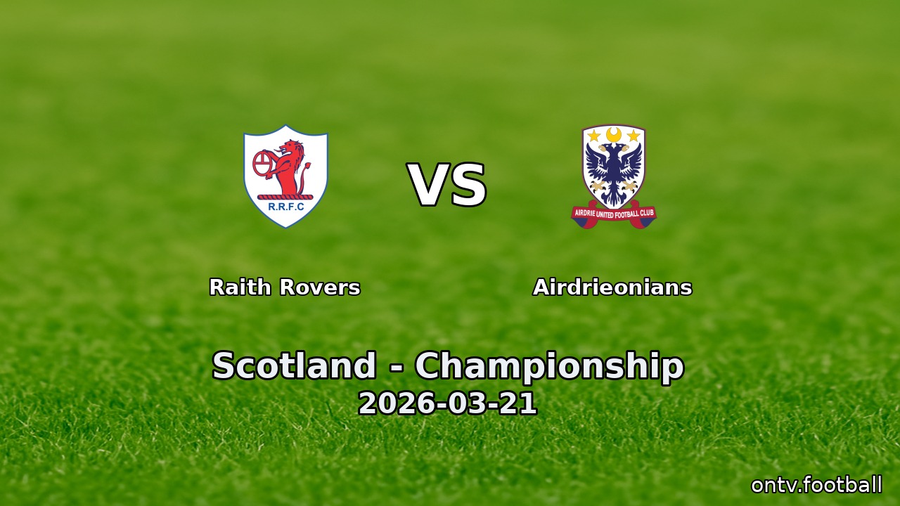 Raith Rovers vs Airdrieonians