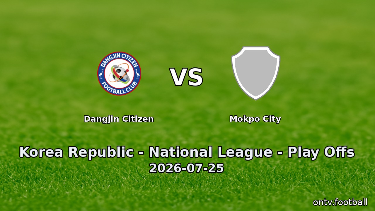 Dangjin Citizen vs Mokpo City