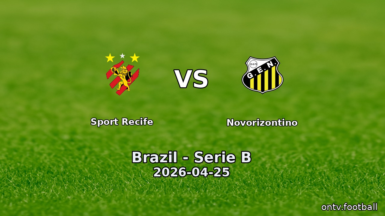 Sport Recife vs Novorizontino
