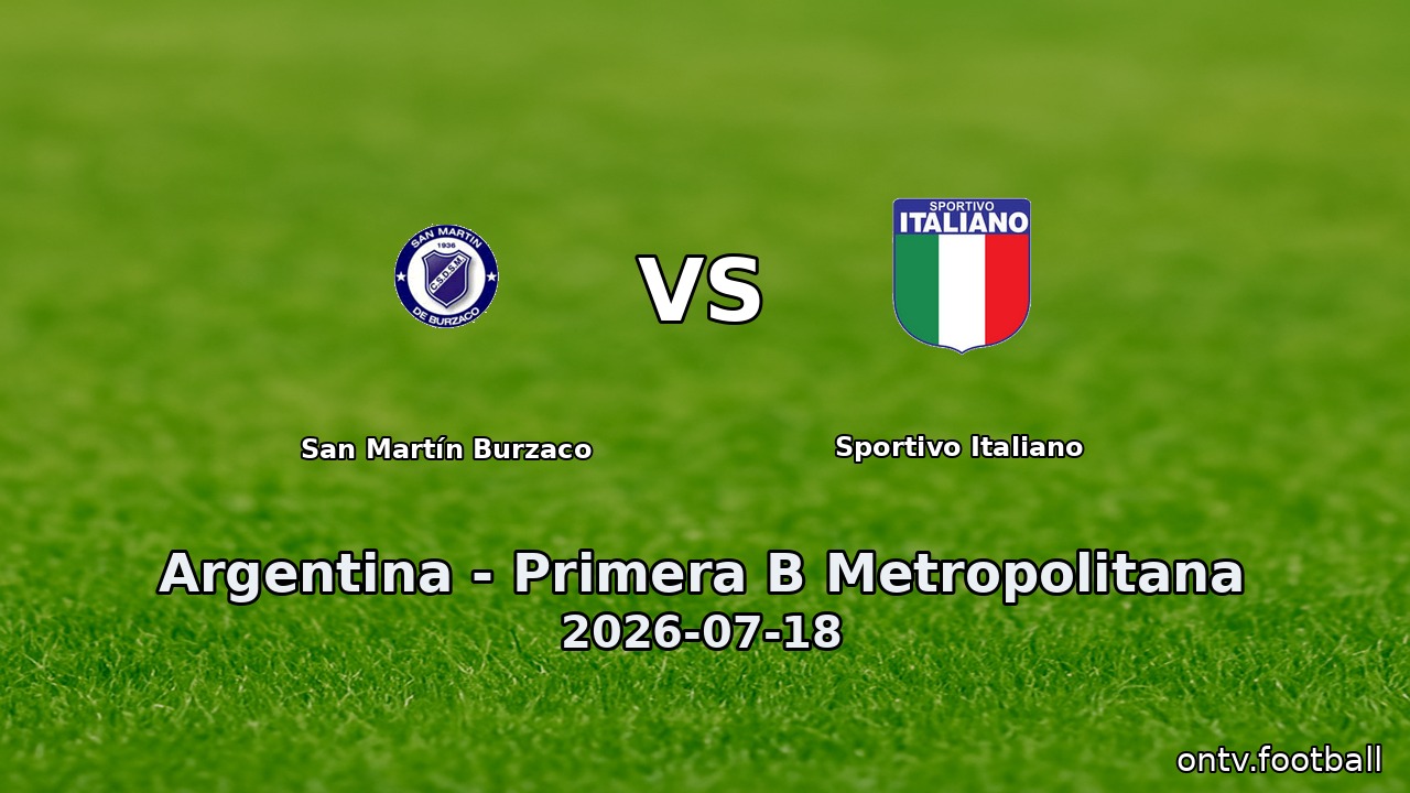 San Martín Burzaco vs Sportivo Italiano