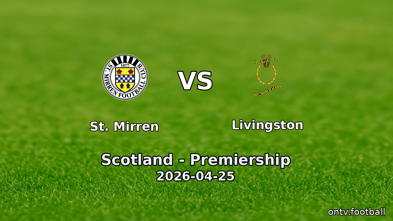 St. Mirren vs Livingston