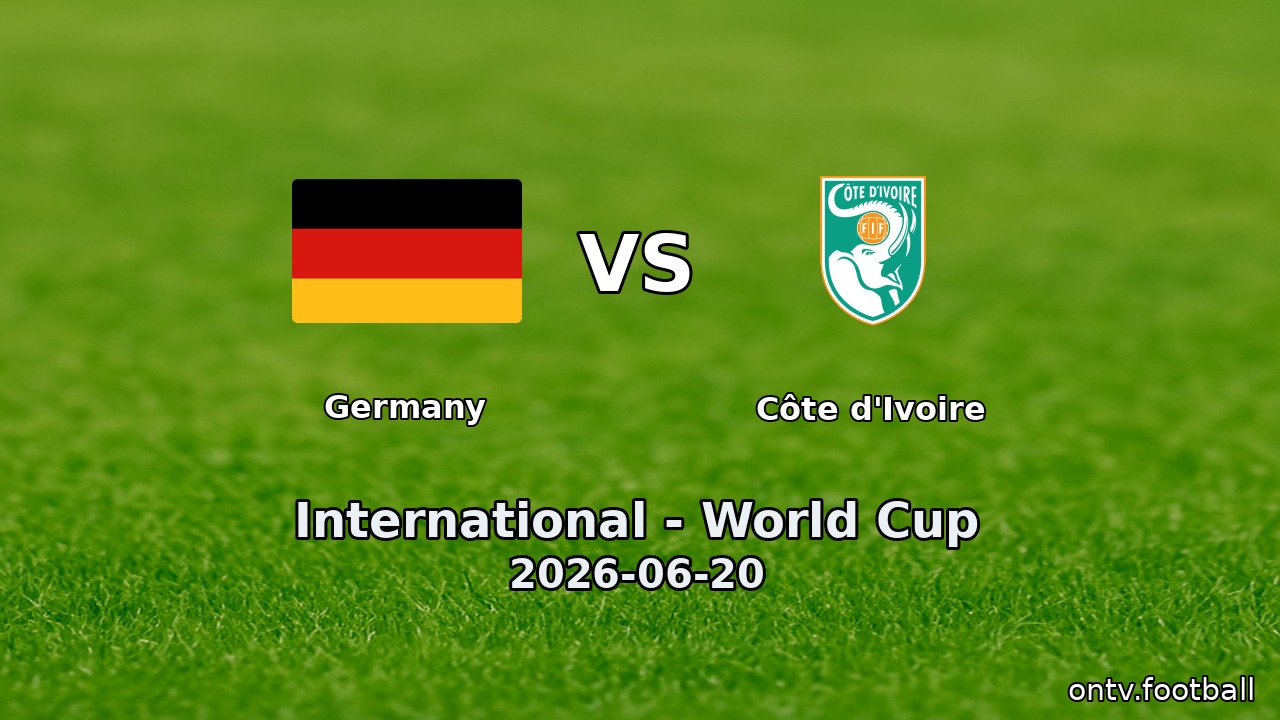 Germany vs Côte d'Ivoire
