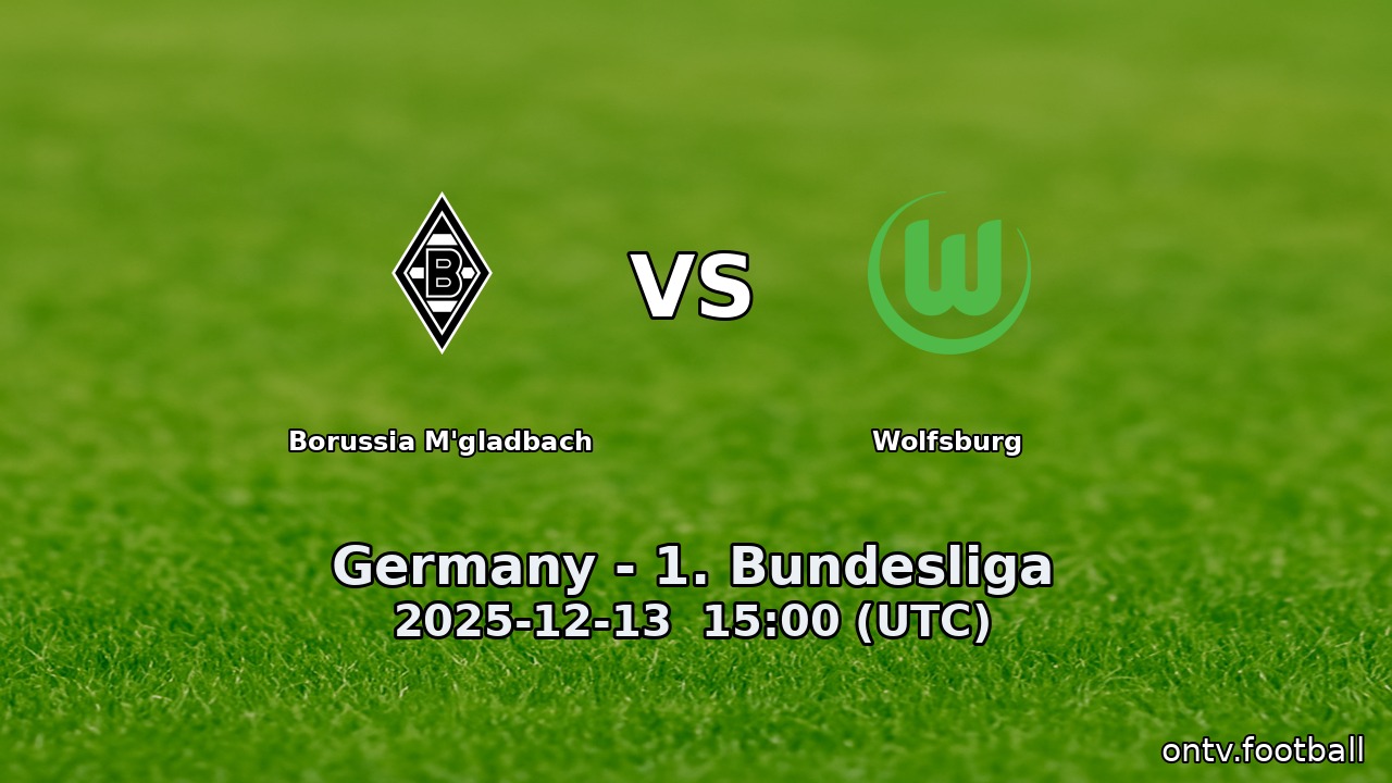 Borussia M'gladbach vs Wolfsburg