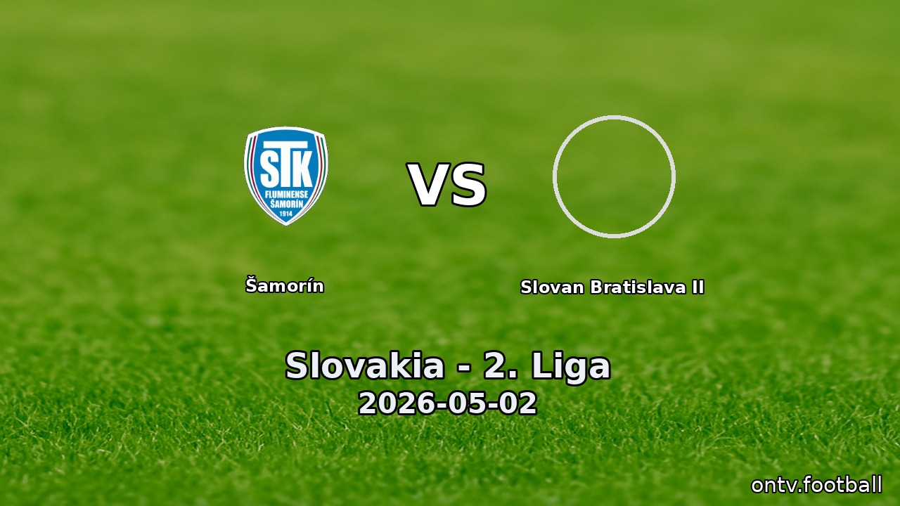 Šamorín vs Slovan Bratislava II