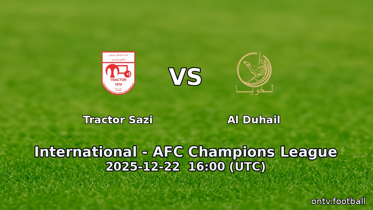 Tractor Sazi vs Al Duhail