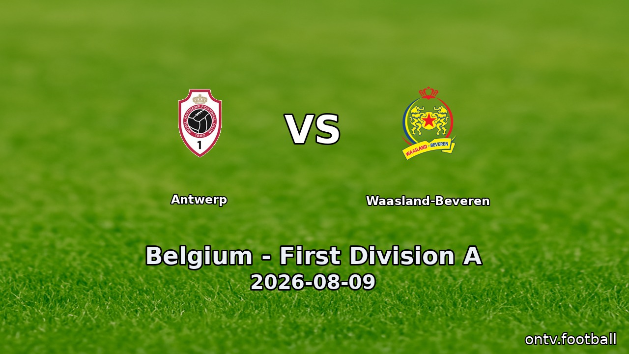 Antwerp vs Waasland-Beveren