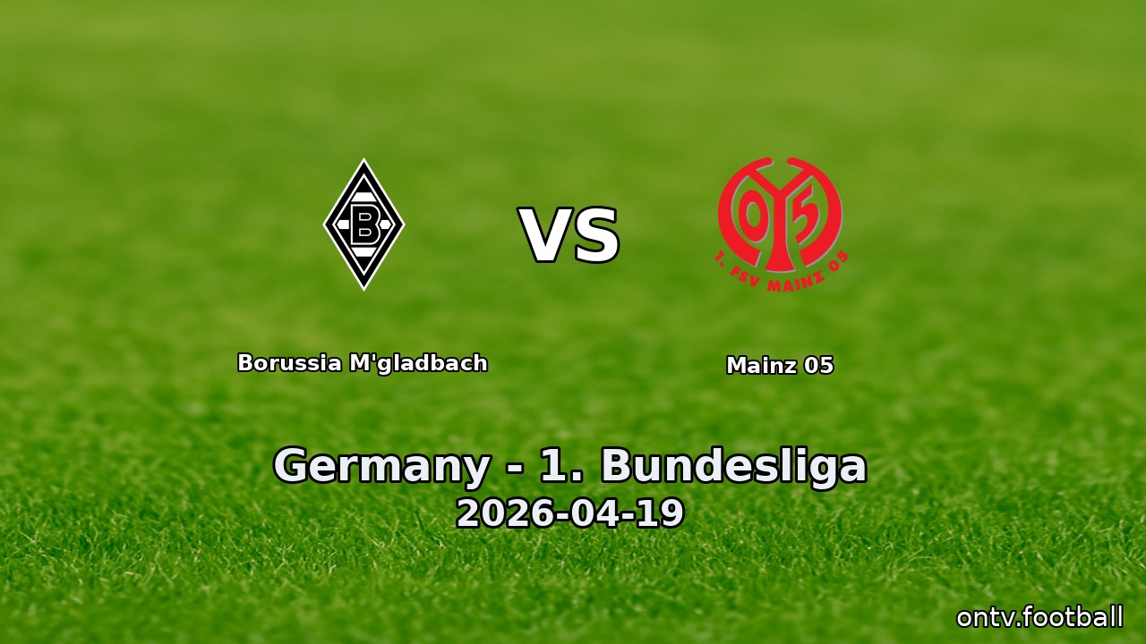 Borussia M'gladbach vs Mainz 05
