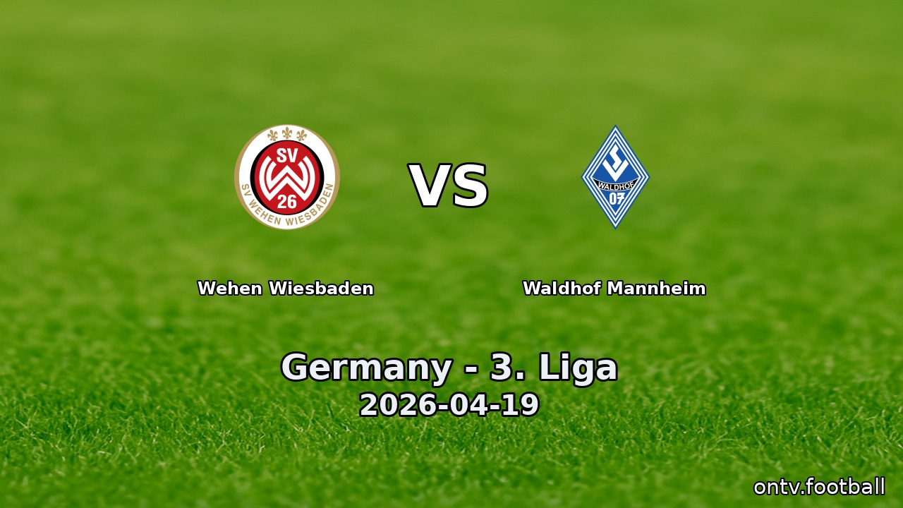 Wehen Wiesbaden vs Waldhof Mannheim