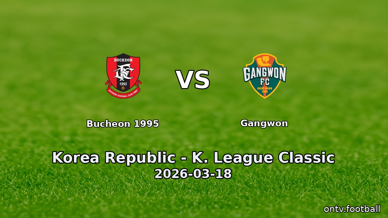 Bucheon 1995 vs Gangwon